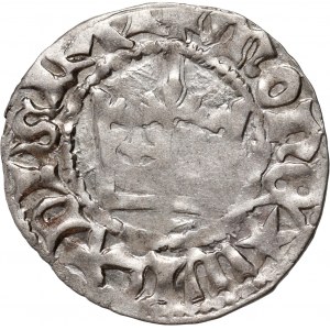 Władysław Jagiełło 1386-1434, halber Pfennig, Krakau, keine Inschriften