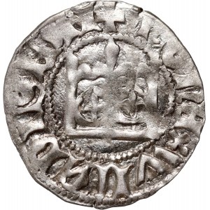 Władysław Jagiełło 1386-1434, halber Pfennig, Krakau, keine Inschriften