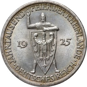 Germany, Weimar Republic, 3 Mark 1925 A, Berlin, Rhineland