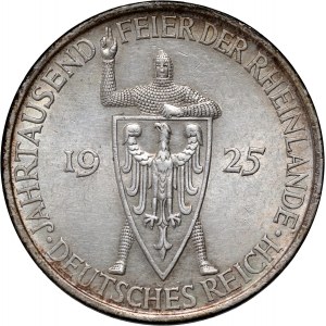 Germany, Weimar Republic, 5 Mark 1925 A, Berlin, Rhineland
