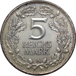 Germany, Weimar Republic, 5 Mark 1925 A, Berlin, Rhineland