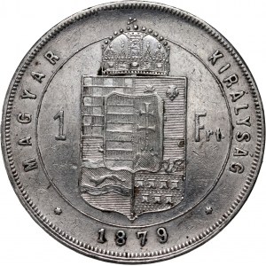 Maďarsko, František Jozef I., forint 1879 KB, Kremnica