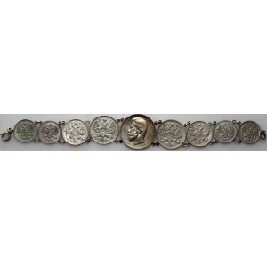 Russia, bracelet composed of 9 coins