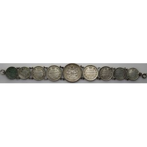 Russia, bracelet composed of 9 coins