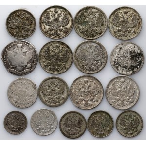 Russia, set of 17 coins from 1784-1914