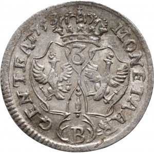 Silesia, Frederick II the Great, 3 krajcara 1753 B, Wrocław
