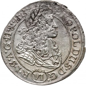 Śląsk, Leopold I, 6 krajcarów 1689 SHS, Wrocław