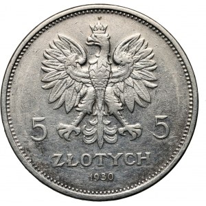 II RP, 5 złotych 1930, Warszawa, Sztandar