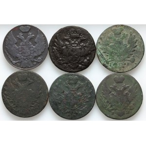 19th century, set of 6 x 1 penny from 1816-1839