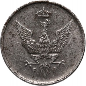 Polské království, 1 fenig 1918 F, Stuttgart, malé datum