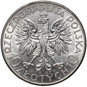 II RP, 10 zloty 1932, with Mint mark, Warsaw, Head of a Woman