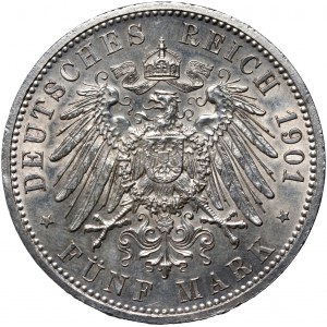 Germany, Prussia, Wilhelm II, 5 Mark 1901, Berlin, 200th Anniversary of the Kingdom of Prussia