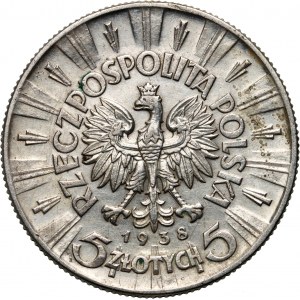 II RP, 5 złotych 1938, Warszawa, Józef Piłsudski