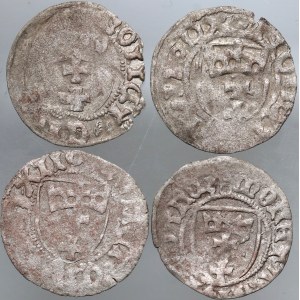 Kasimir IV. Jagiellone 1446-1492, Satz von 4 x Schillingen, Danzig