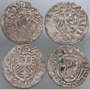 Kasimir IV. Jagiellone 1446-1492, Satz von 4 x Schillingen, Danzig