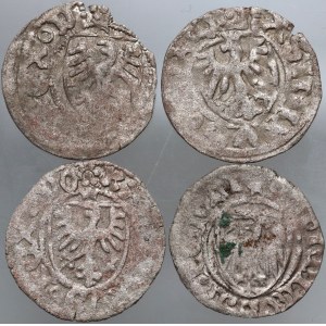 Casimir IV Jagiellonian 1446-1492, set of 4 x shekels, Gdansk