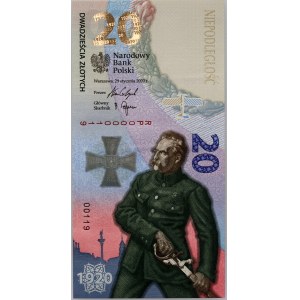III RP, 20 złotych 2020, 100. rocznica Bitwy Warszawskiej, niski numer - RP0000119
