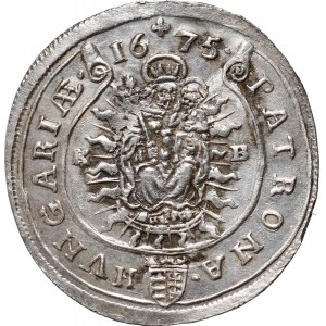 Maďarsko, Leopold I., 15 krajcars 1675 KB, Kremnica