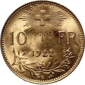 Switzerland, 10 Francs 1922 B, Bern