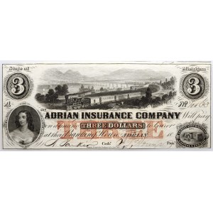 Michigan, Adrian 3 Dollars 18.., series A