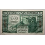 Banknoty niemieckich władz okupacyjnych, Darlehnskasse Ost, 1000 marek 4.04.1918, Kowno, seria A