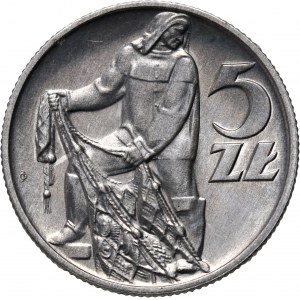 PRL, 5 złotych 1959, Rybak