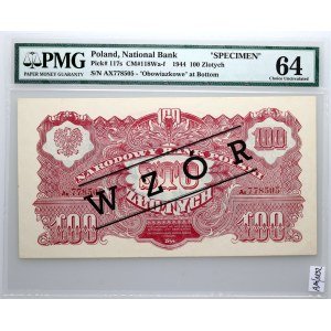 People's Republic of Poland, 100 zloty 1944 mandatory, pattern, AX series