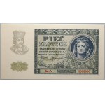 Generalna Gubernia, 5 złotych 1.03.1940, seria A