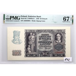 General Government, 20 zloty 1.03.1940, series A