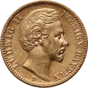 Niemcy, Bawaria, Ludwik II, 20 marek 1872 D, Monachium