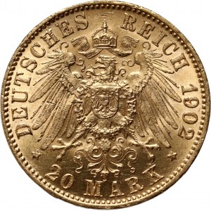 Germany, Prussia, Wilhelm II, 20 Mark 1902 A, Berlin