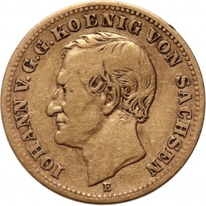 Germany, Saxony, John V, 10 Mark 1873 E, Dresden