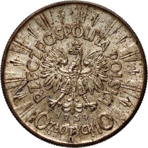 II RP, 10 złotych 1939, Warszawa, Józef Piłsudski