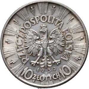 II RP, 10 złotych 1939, Warszawa, Józef Piłsudski