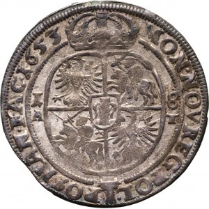 Jan II Kazimierz, ort 1653 AT, Poznań, tarcza owalna