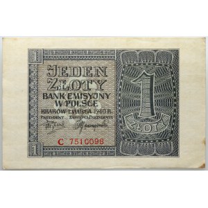 General Government, 1 zloty 1.03.1940, C series