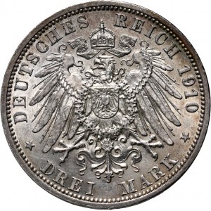 Germany, Prussia, Wilhelm II, 3 Marks 1910 A, Berlin