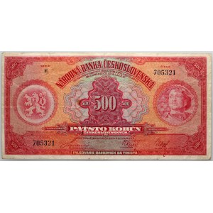 Czechoslovakia, 500 crowns, 23.04.1929 series E