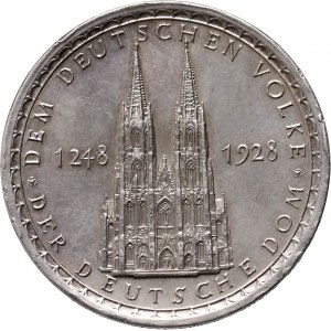 Germany, medal from 1928, Cologne Cathedral
