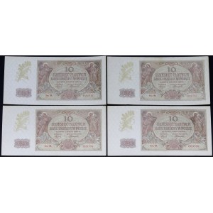 General Government, set of 4 x 10 gold 1.03.1940 series M