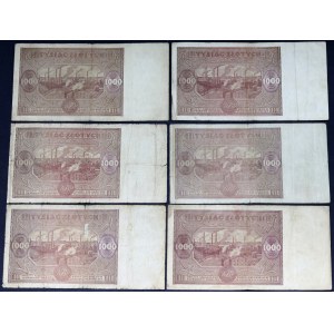 People's Republic of Poland, set of 6 x 1000 gold 15.01.1946, series A., K, L, P, S, AA