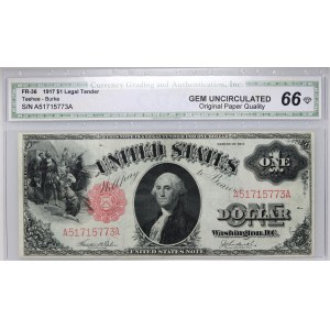 USA, Legal Tender, 1 Dollar 1917, series A