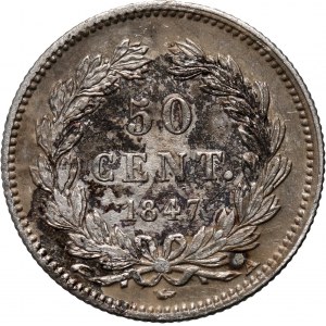France, Louis Philippe I, 50 Centimes 1847 A, Paris