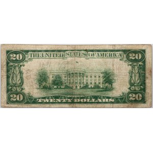 USA, National Currency, Massachusetts, the Townsend National Bank, 20 Dollars 1929