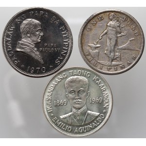 Philippines, set of 3 coins from 1907-1970