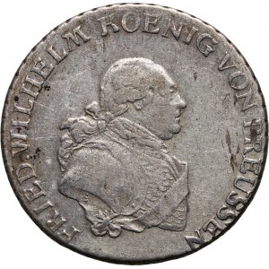 Germany, Prussia, Frederick William II, 1/3 Thaler 1790 E, Königsberg