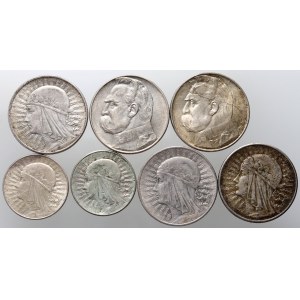 Second Republic, set of 7 coins