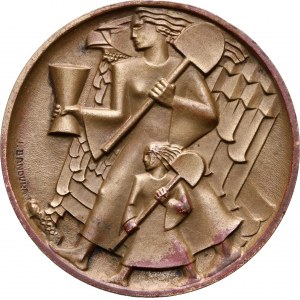 II RP, medal z 1936 roku, Budowa Kopca Józefa Piłsudskiego w Krakowie