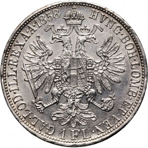 Austria, Franz Joseph I, Florin 1858 A, Vienna