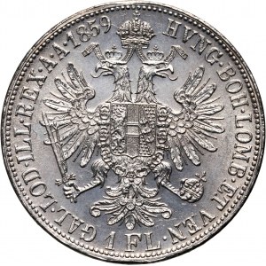 Austria, Franz Joseph I, Florin 1859 A, Vienna